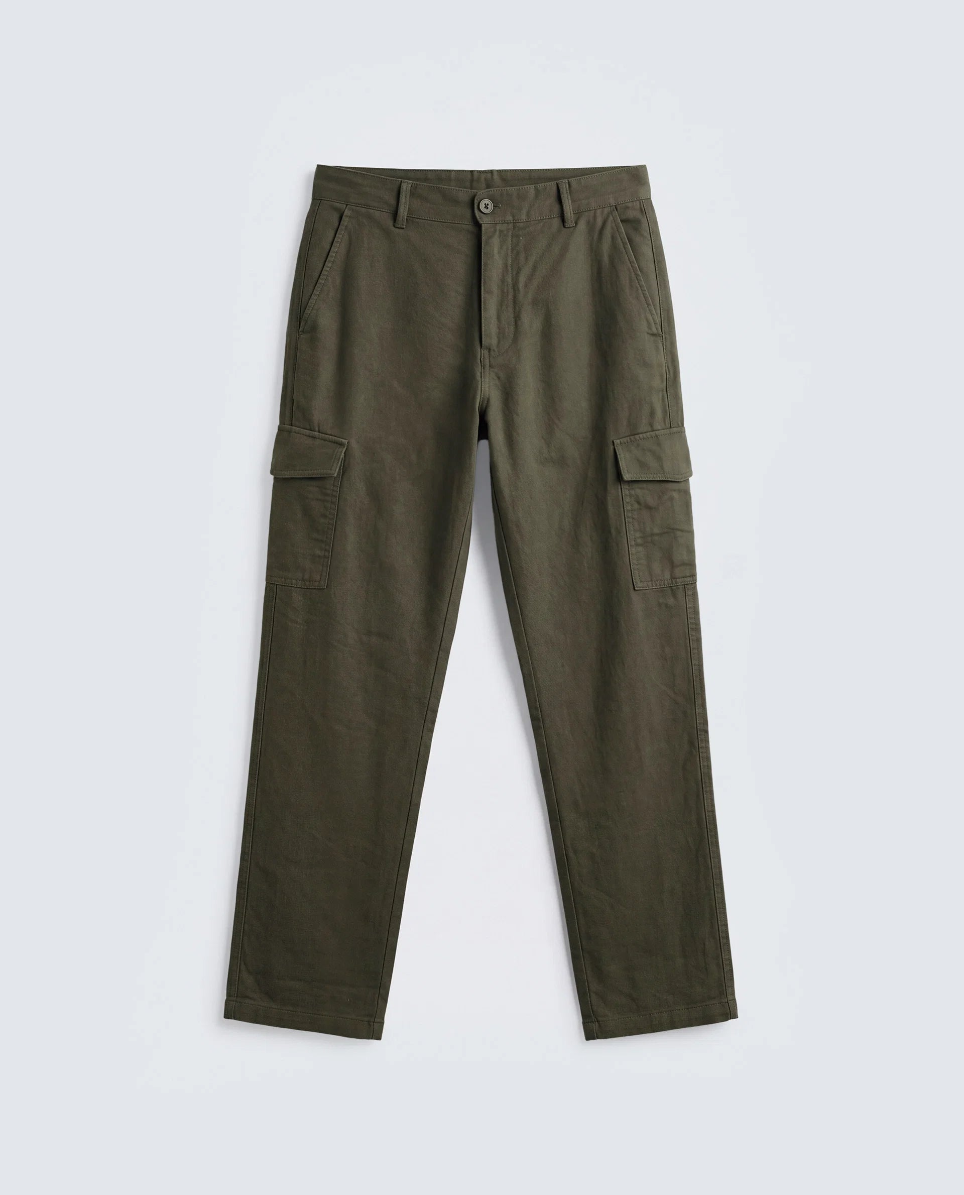 Rare Rabbit Men's Presso-Aw26 Olive Cotton Fabric Regular Fit Plain Cargo Trouser