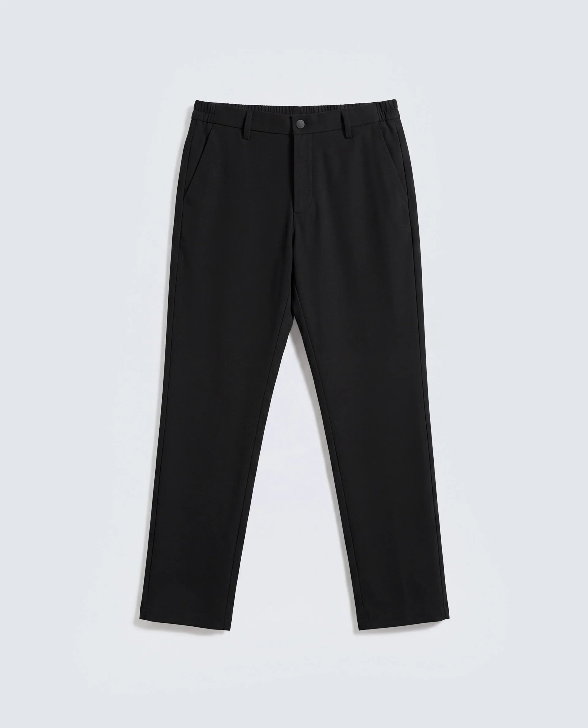 Rare Rabbit Men's Travel-Ss26 Black Polyester Fabric Button And Zip Closure Closure Plain Trouser