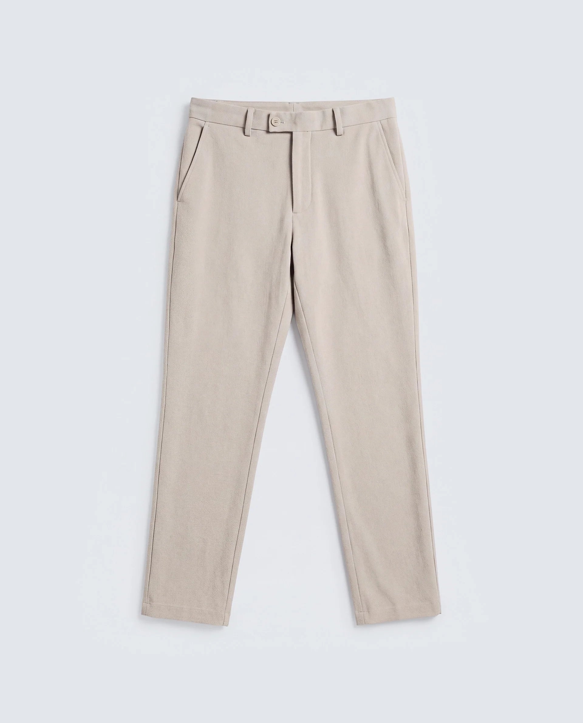 Rare Rabbit Men's Trove Dusky Beige Polyester Blend Fabric Regular Fit Textured Trouser