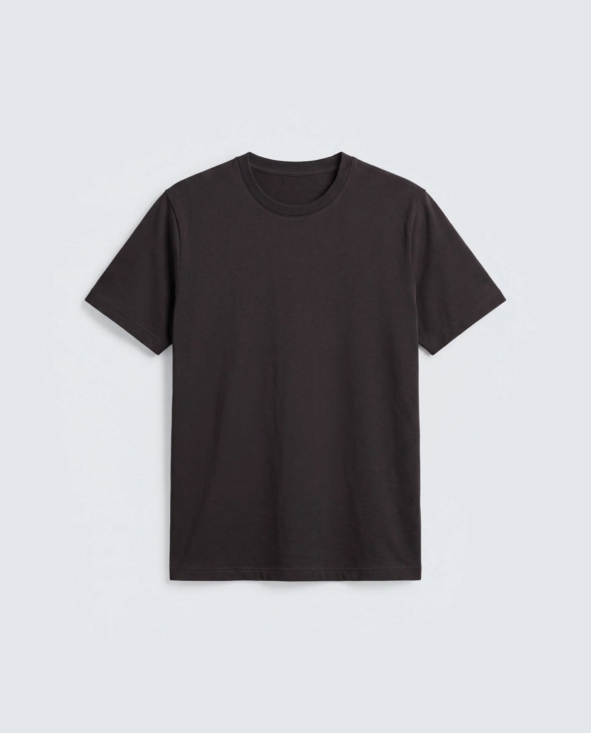 Rare Rabbit Men's Vaux Dark Brown Cotton Modal Spandex Fabric Half Sleeve Regular Fit Plain T-Shirt