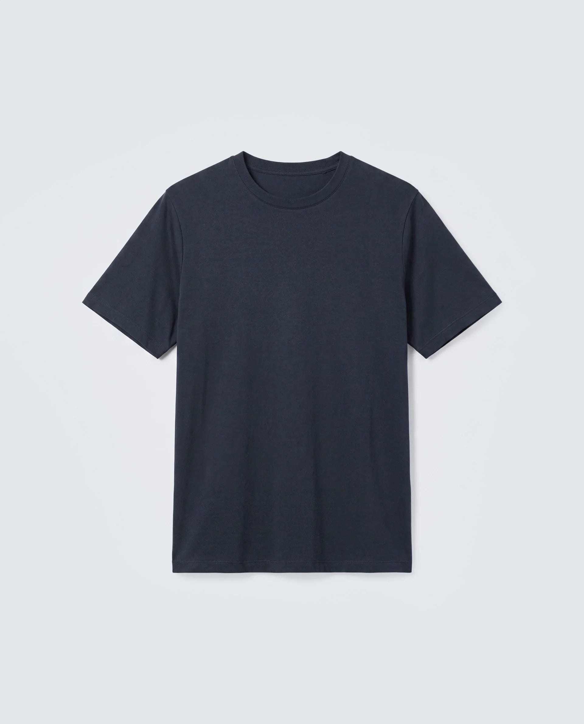 Rare Rabbit Men's Vaux Navy Cotton Modal Spandex Half Sleeve Regular Fit Plain T-Shirt