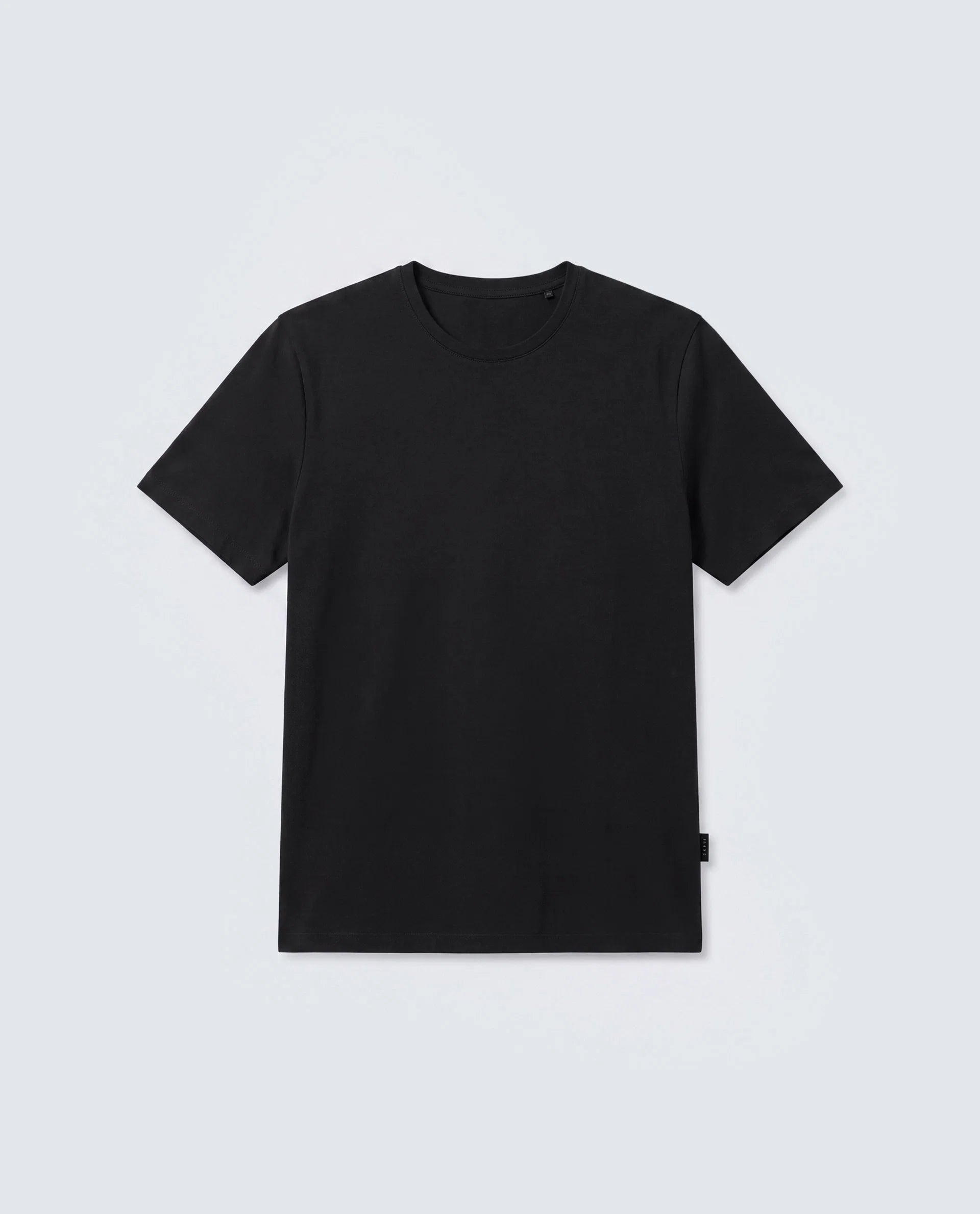 Rare Rabbit Men's Veltra Black Modal Blend Plain Regular Fit Half Sleeve Crew Neck T-Shirt