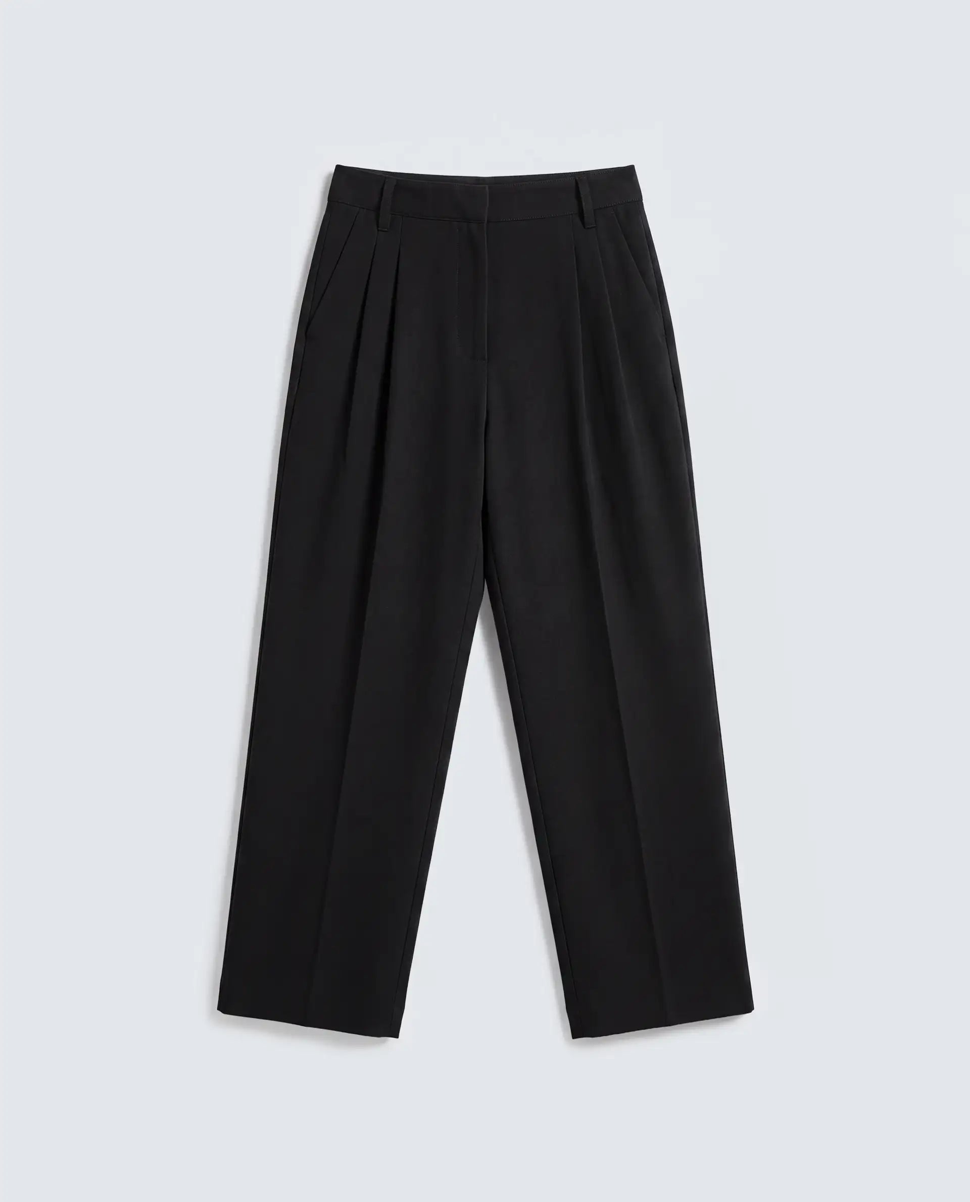 Rareism Women's Arcadia-B Black Polyester Blend Fabric Plain Trouser