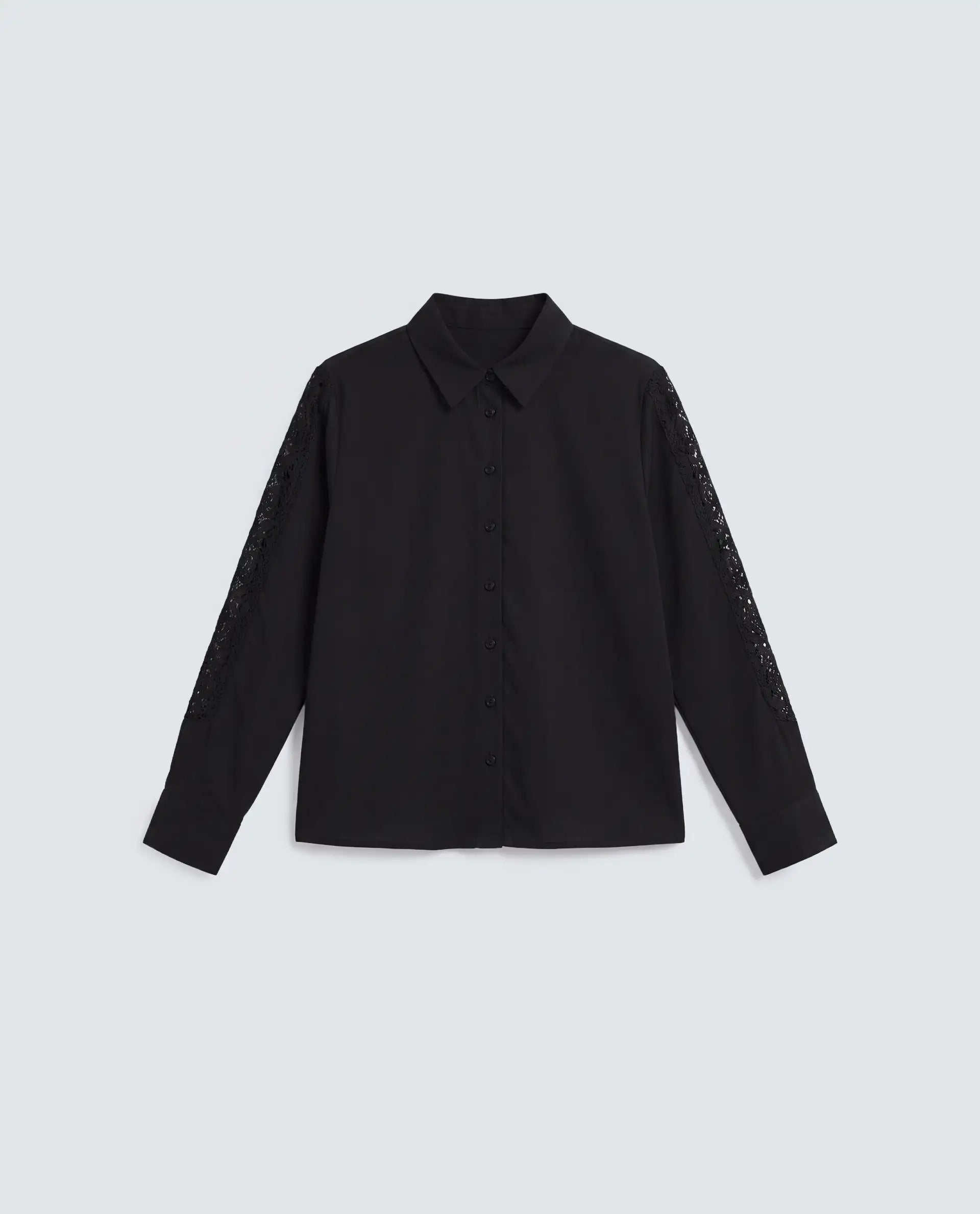 Rareism Women's Cici Black Viscose Full Sleeve Boxy Plain Shirt