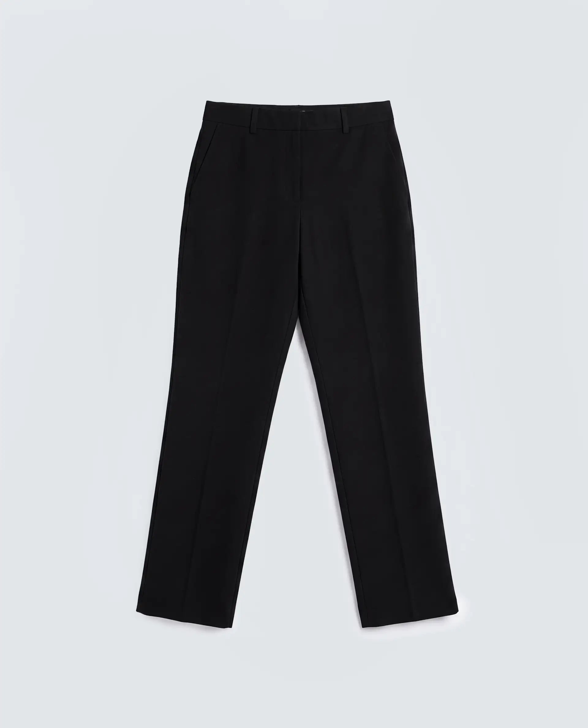 Rareism Women's Paper Black Viscose Blend Tapered Plain Trouser