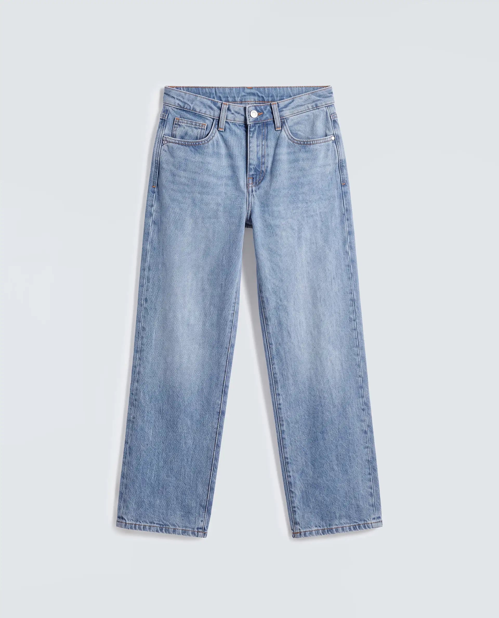 Rareism Women's Regara Light Blue Cotton Regular Fit Plain Jeans