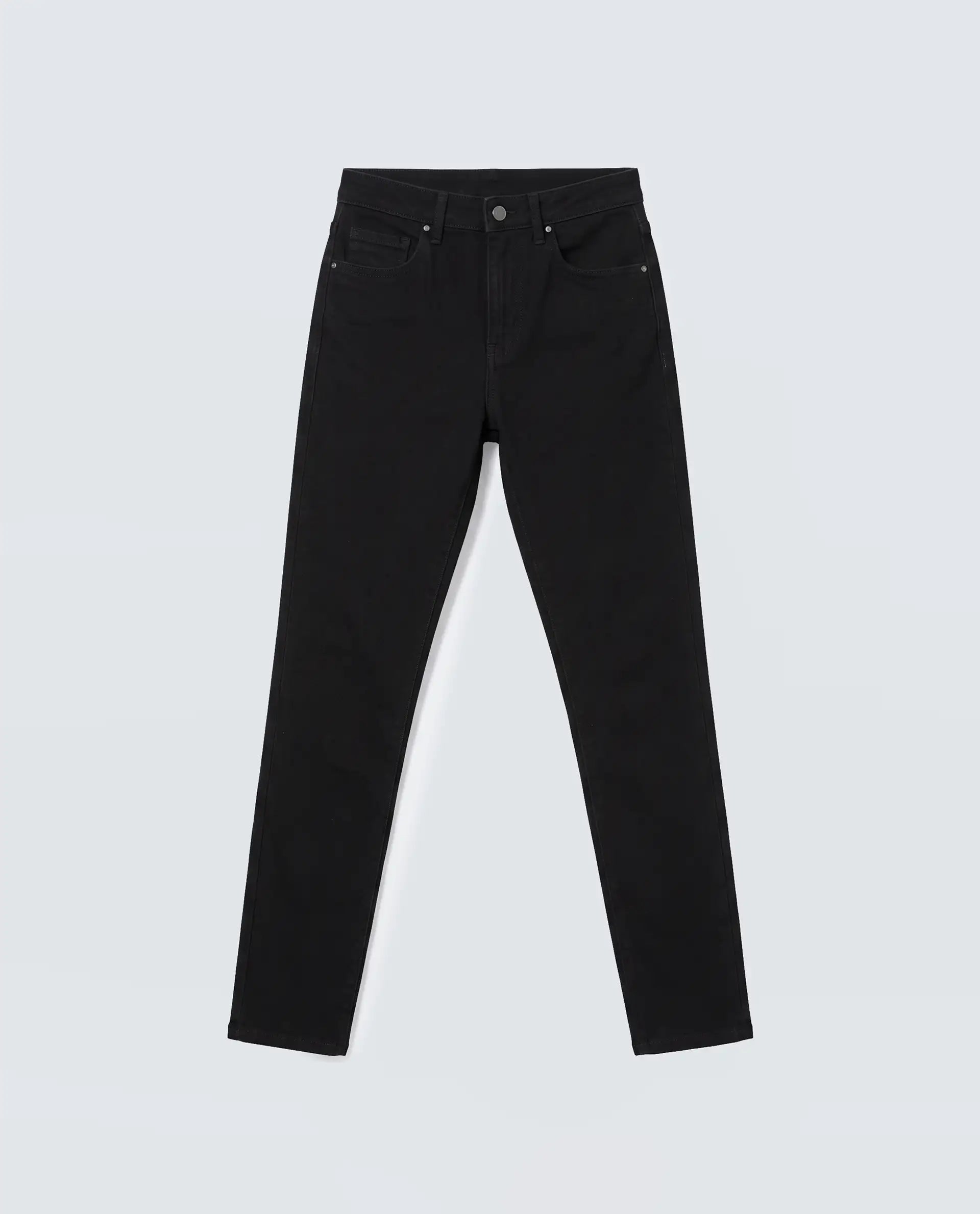 Rareism Women's Skenyob Black Cotton Blend Skinny Fit Plain Jeans