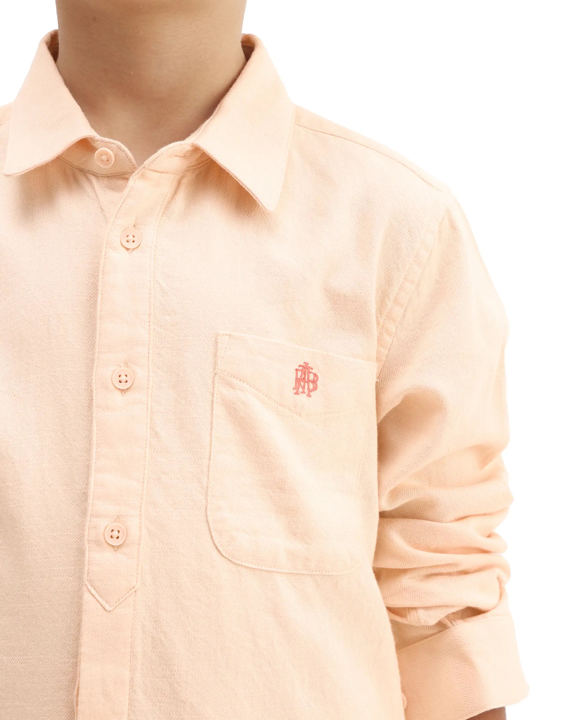 Rare Ones Kids Hart Yellow Cotton Solid Button Closure Boxy Fit Shirt