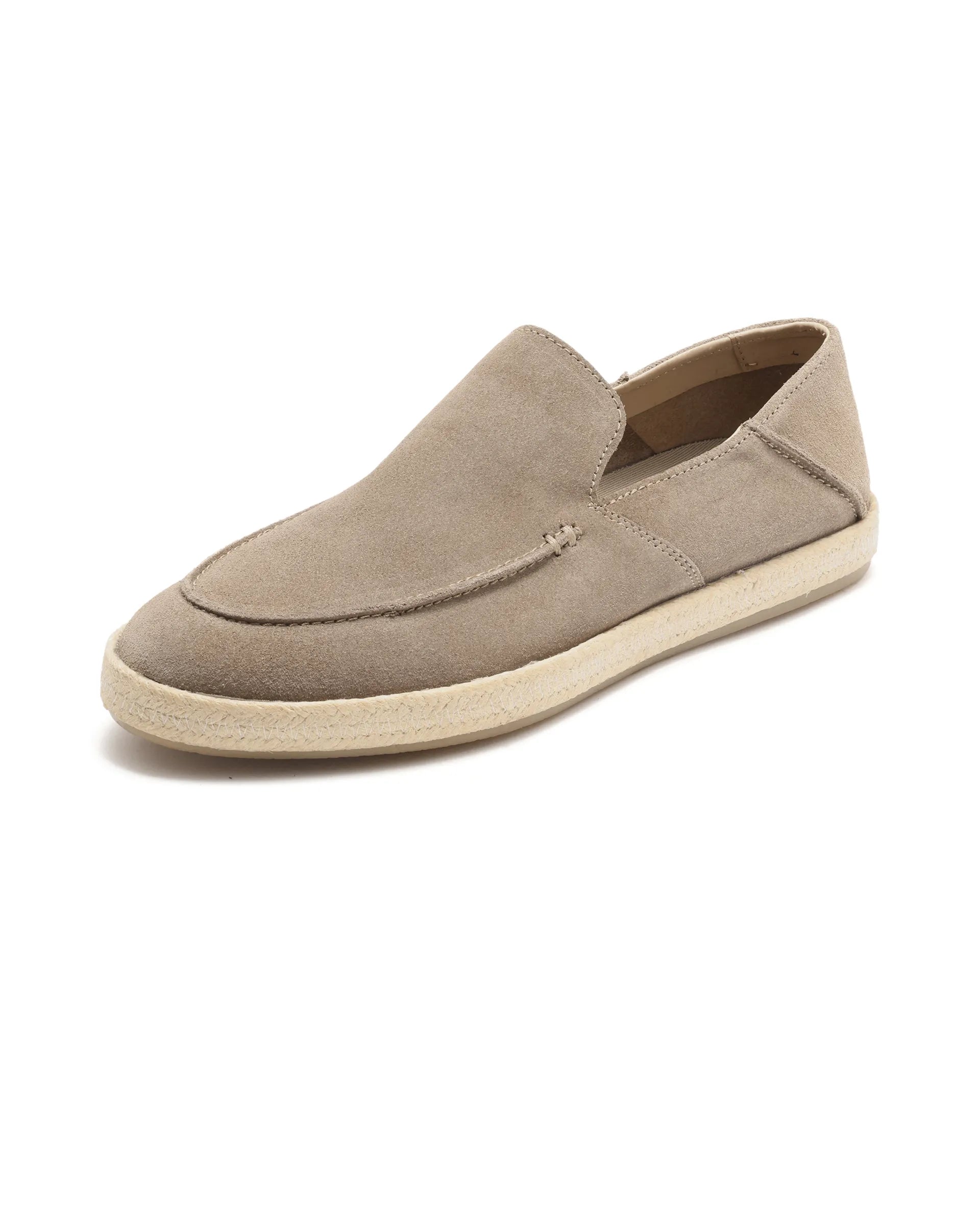 Rare Rabbit Men Havana Lite Fawn Suede Leather Slip-On Closure Shoes