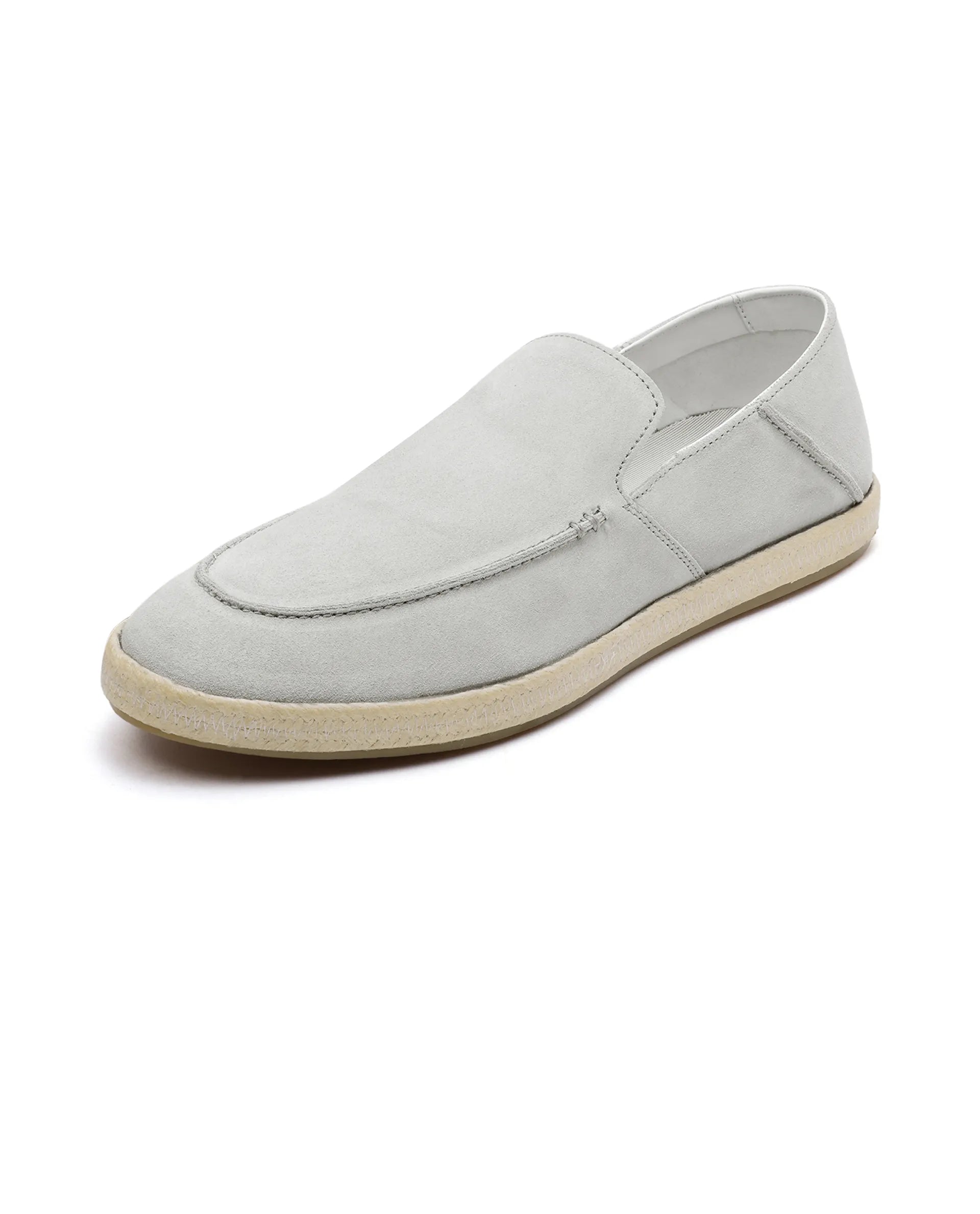 Rare Rabbit Men Havana White Suede Leather Slip-On Closure Shoes