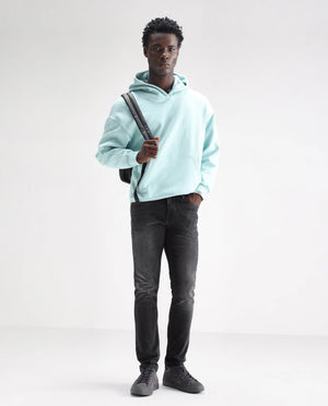 Rare Rabbit Men's Hawkins Light Grey Cotton Plain Hawk Slim Fit Jeans
