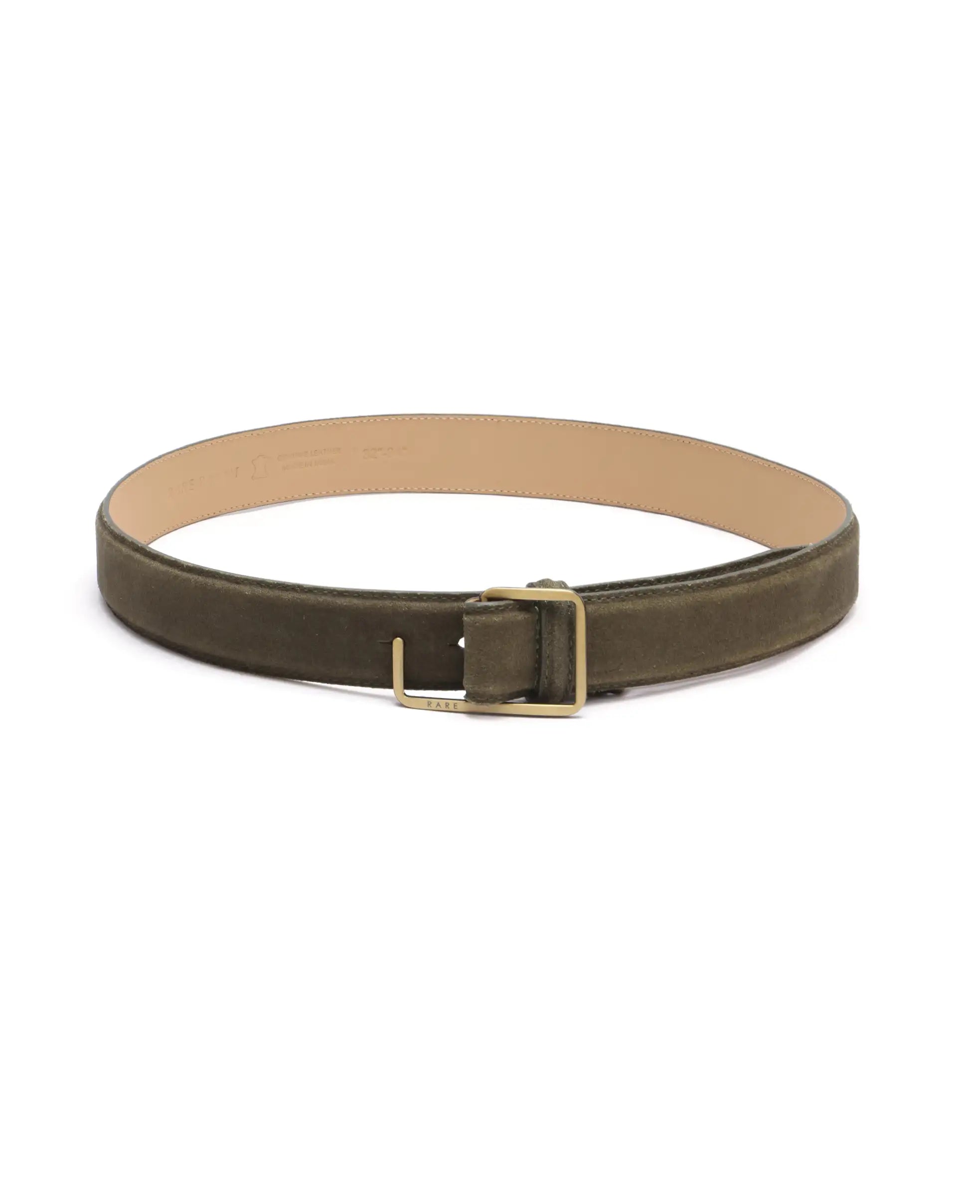 Rare Rabbit Men Hedvig Olive Belt