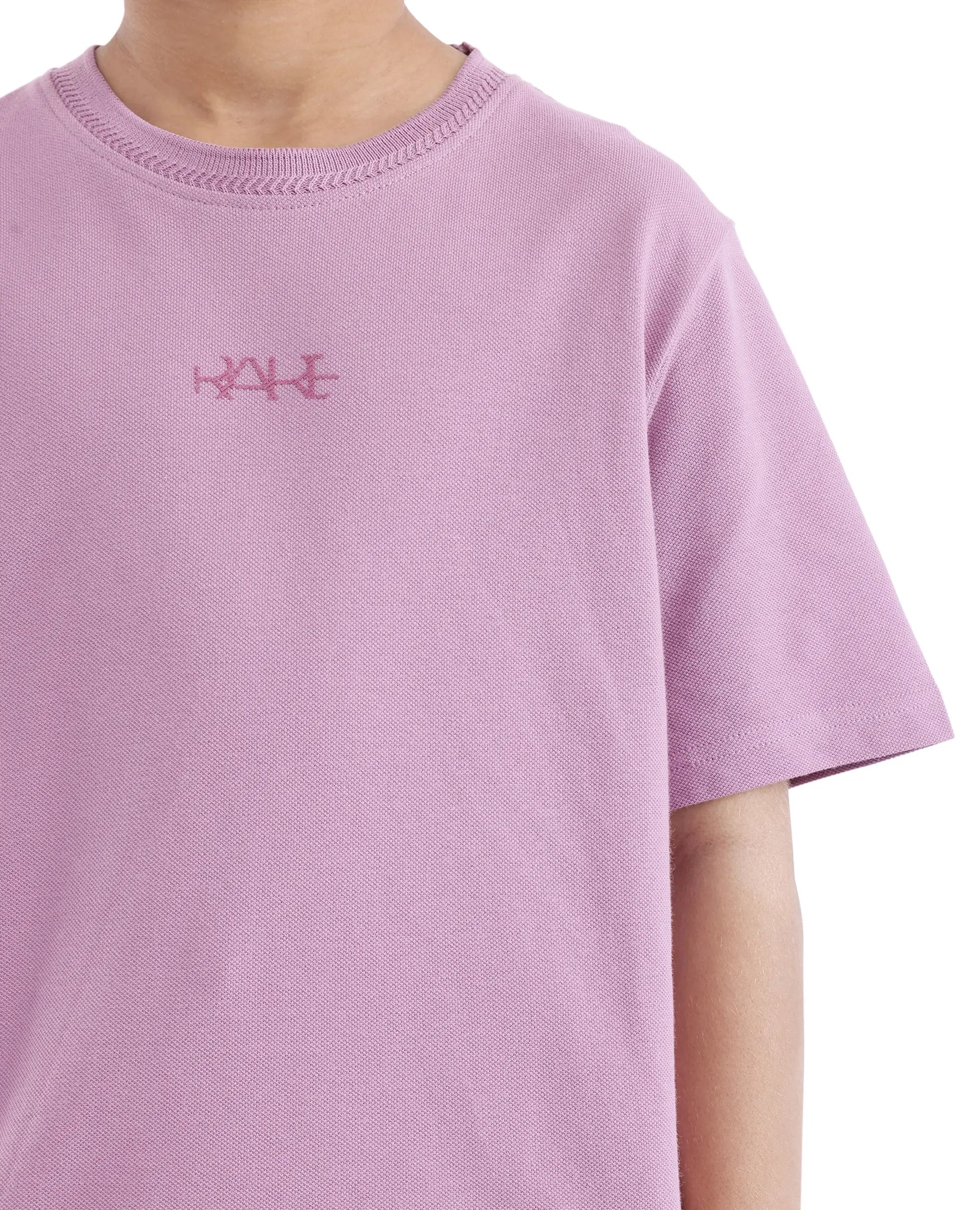 Rare Ones Kids Heron Pastel Purple Cotton Short Sleeve Crew Neck Twill HD Print T-Shirt