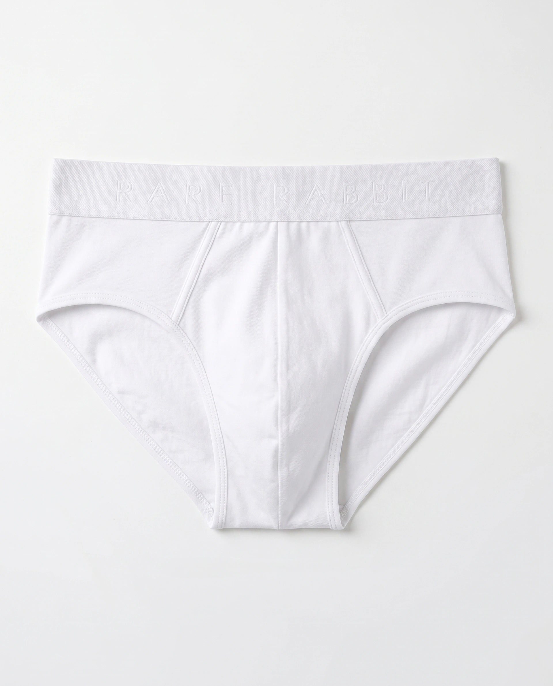 Rare Rabbit Men Hither White Soft Cotton Stretch Briefs