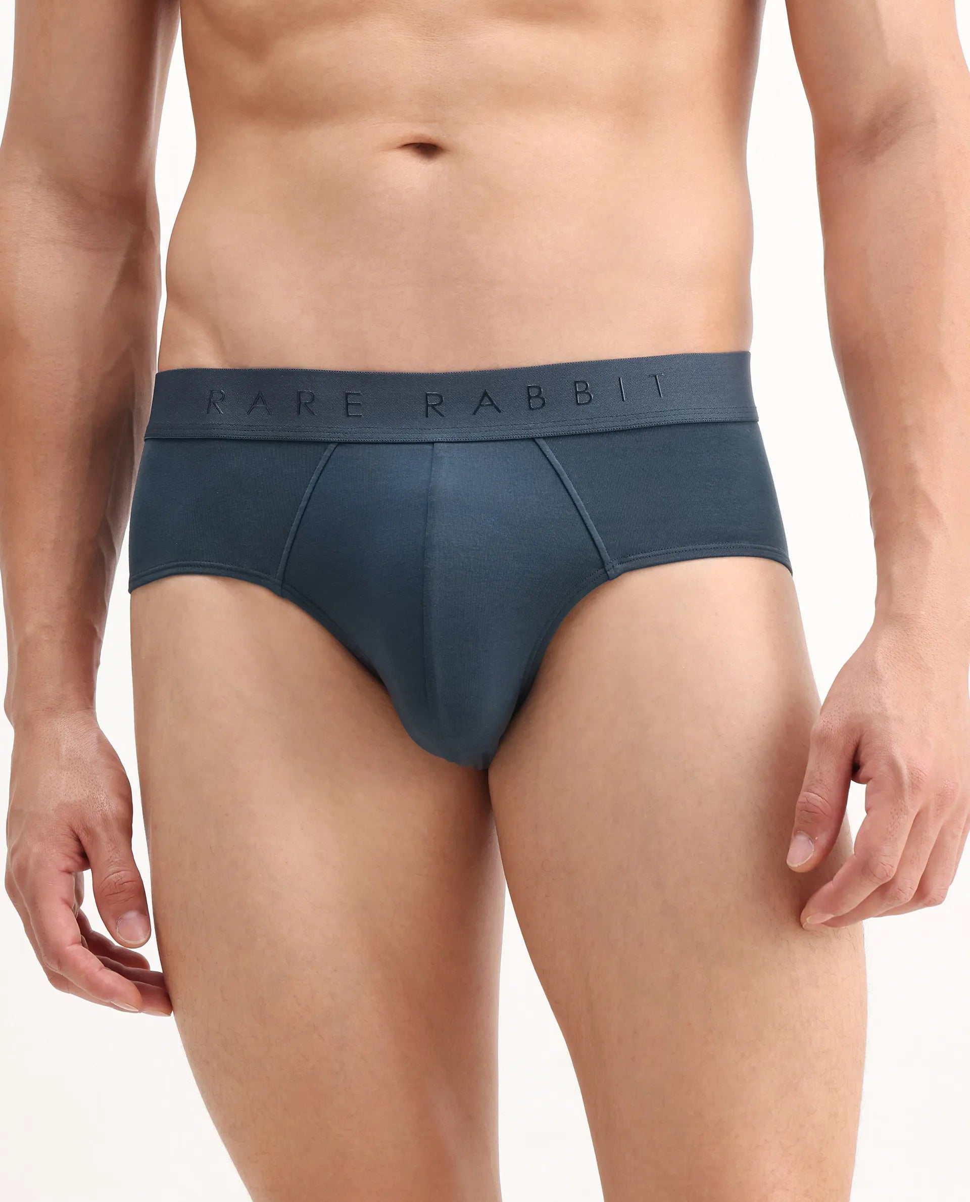 Rare Rabbit Men Hither Teal Soft Cotton Stretch Briefs