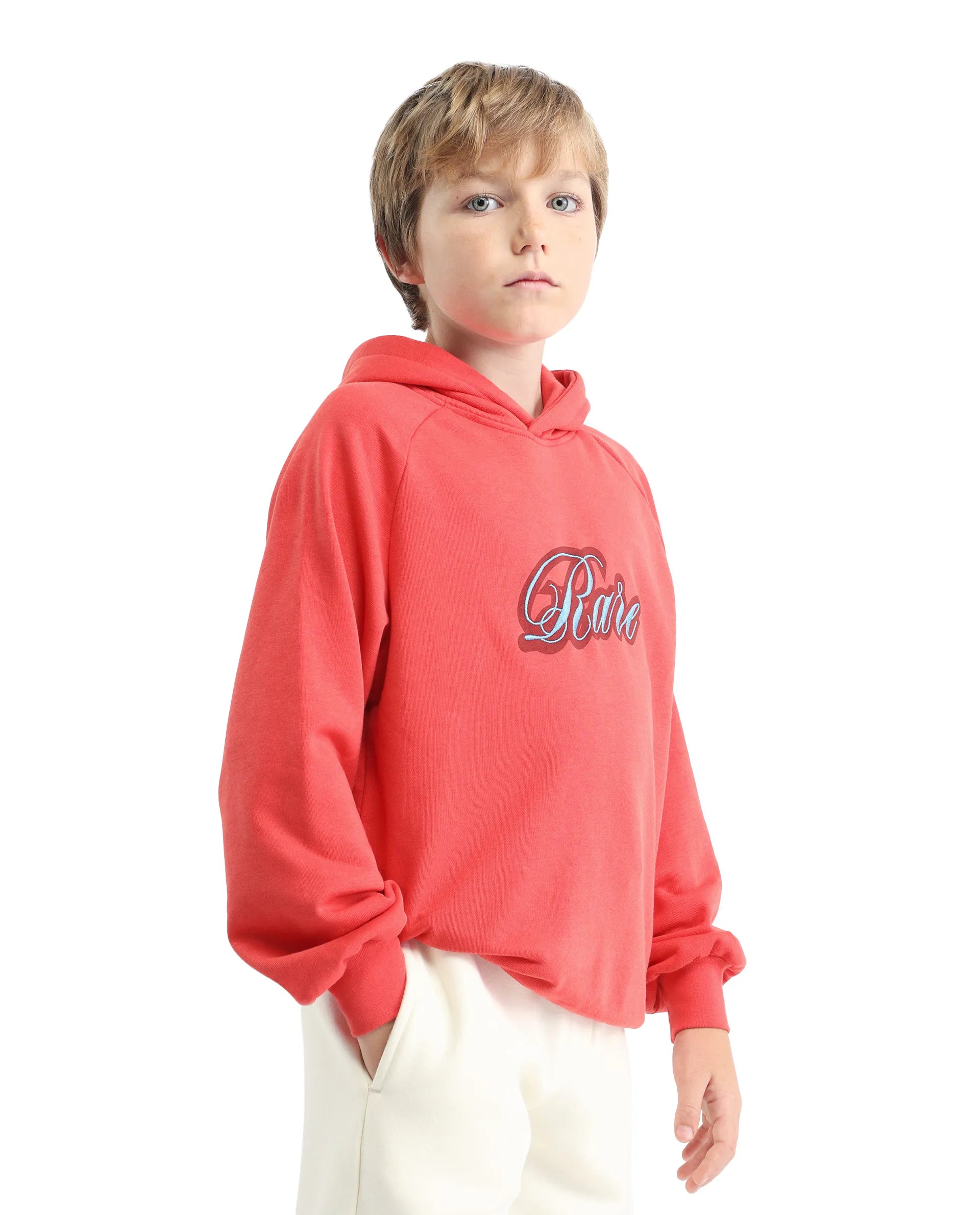 Rare Ones Kids Huck Red Cotton Pull On Crew Neck Full Sleeves Fit Sweatshirt