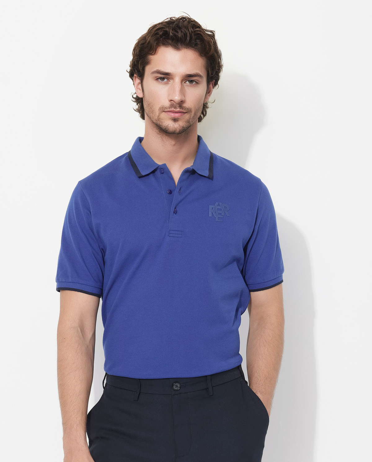 Huxbaby Collegiate Hux Stripe Cobalt/Sunshine Polo