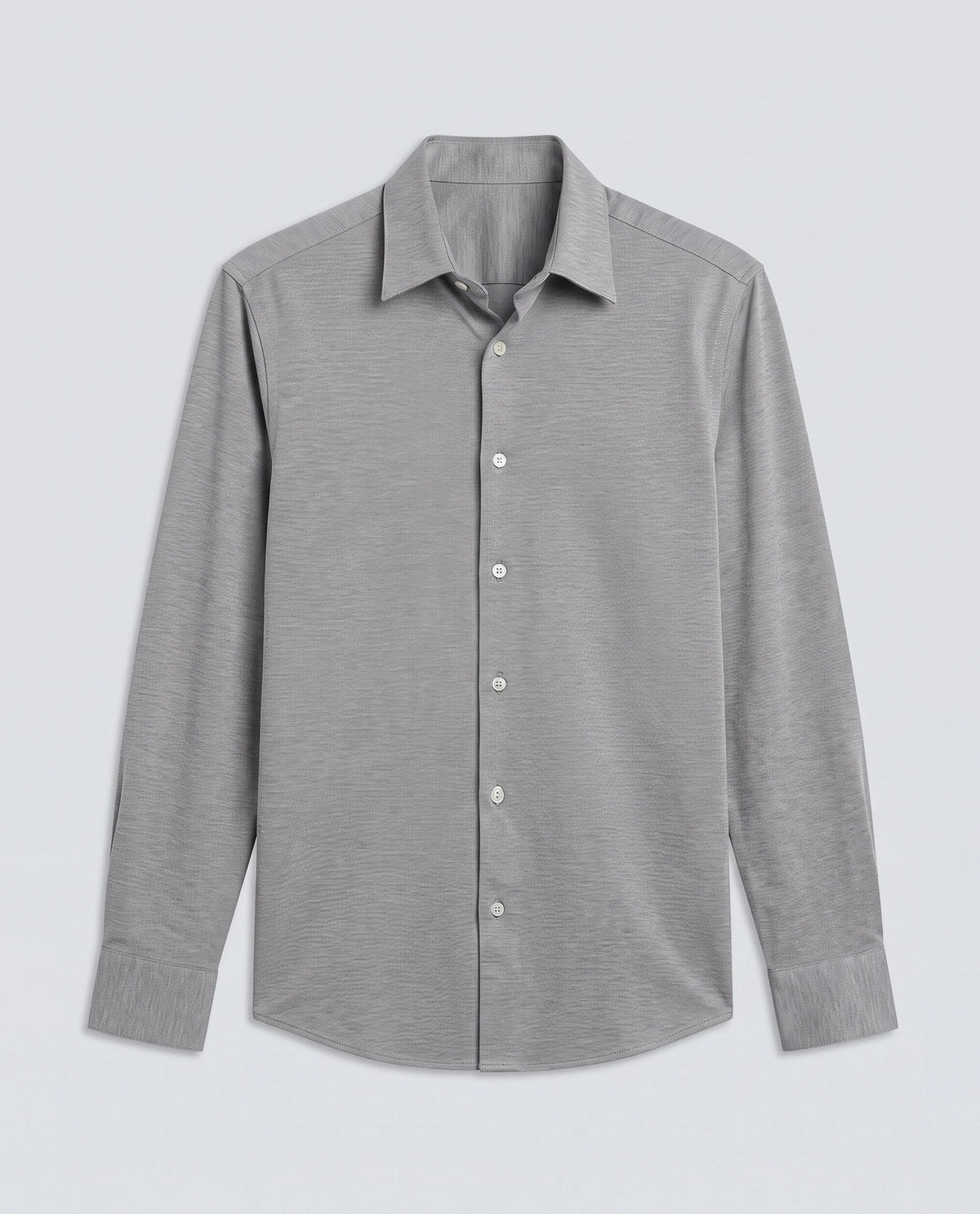 Rare Rabbit Men's Bogi Light Grey Cotton Blend Full Sleeve Spread Collar Regular Fit Plain Shirt
