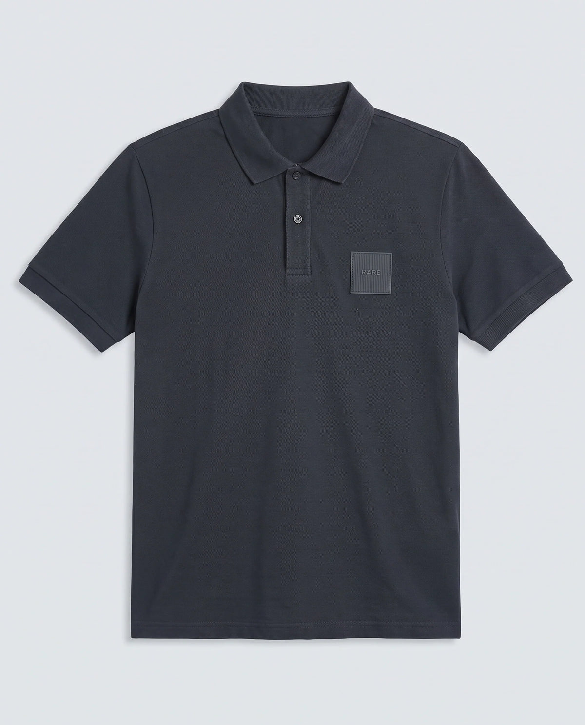 Rare Rabbit Men's Boro Dark Navy Cotton Blend Fabric Half Sleeve Spread Collar Regular Fit Plain Polo