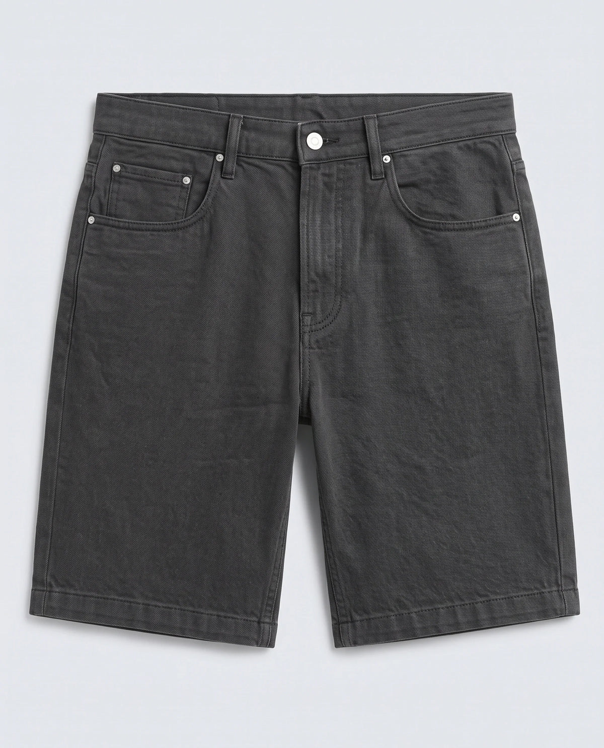 Rare Rabbit Men's Carp Dark Grey Cotton Fabric Regular Fit Plain Shorts