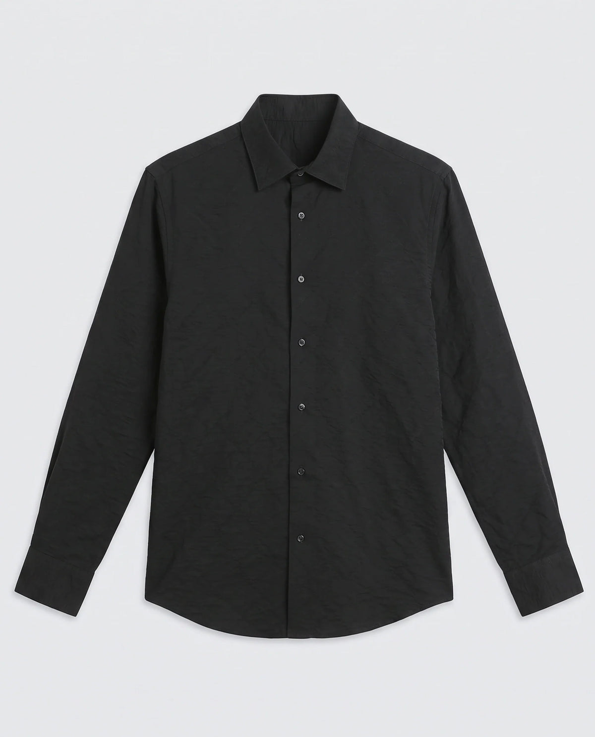 Rare Rabbit Men's Ciera Black Viscose Blend Fabric Full Sleeve Spread Collar Regular Fit Jacquard Shirt