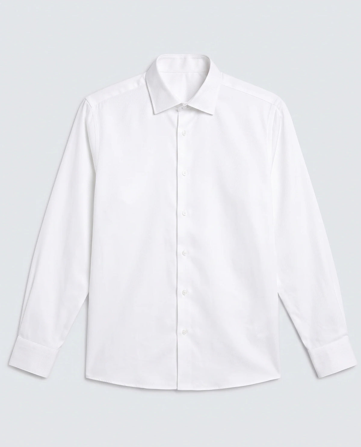 Rare Rabbit Men's Civo White Cotton Fabric Full Sleeve Spread Collar Button Regular Plain Shirt