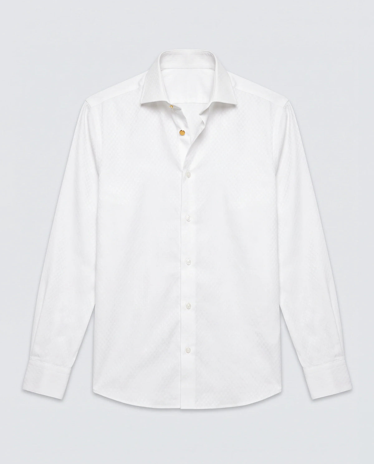 Rare Rabbit Men's Dunde White Cotton Full Sleeve Spread Collar Regular Fit Plain Shirt