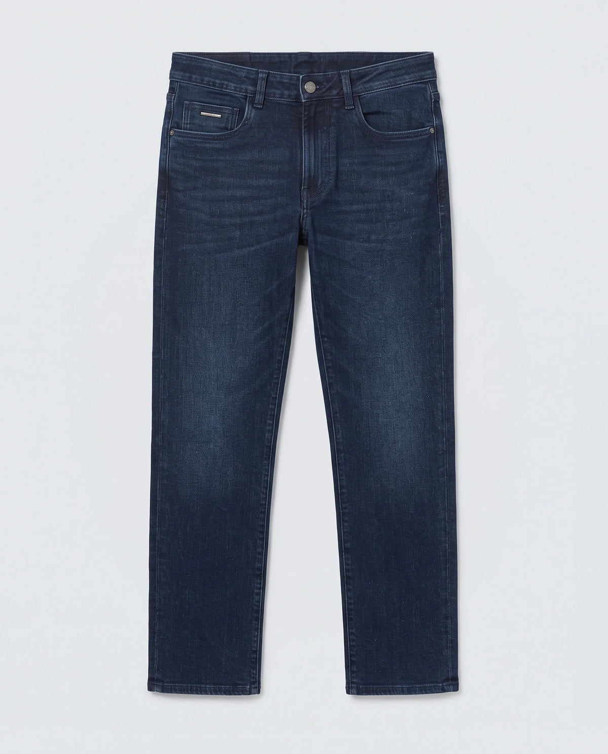 Rare Rabbit Men's Evolve 26 Dark Navy Cotton Blend Morris Regular Fit Plain Jeans