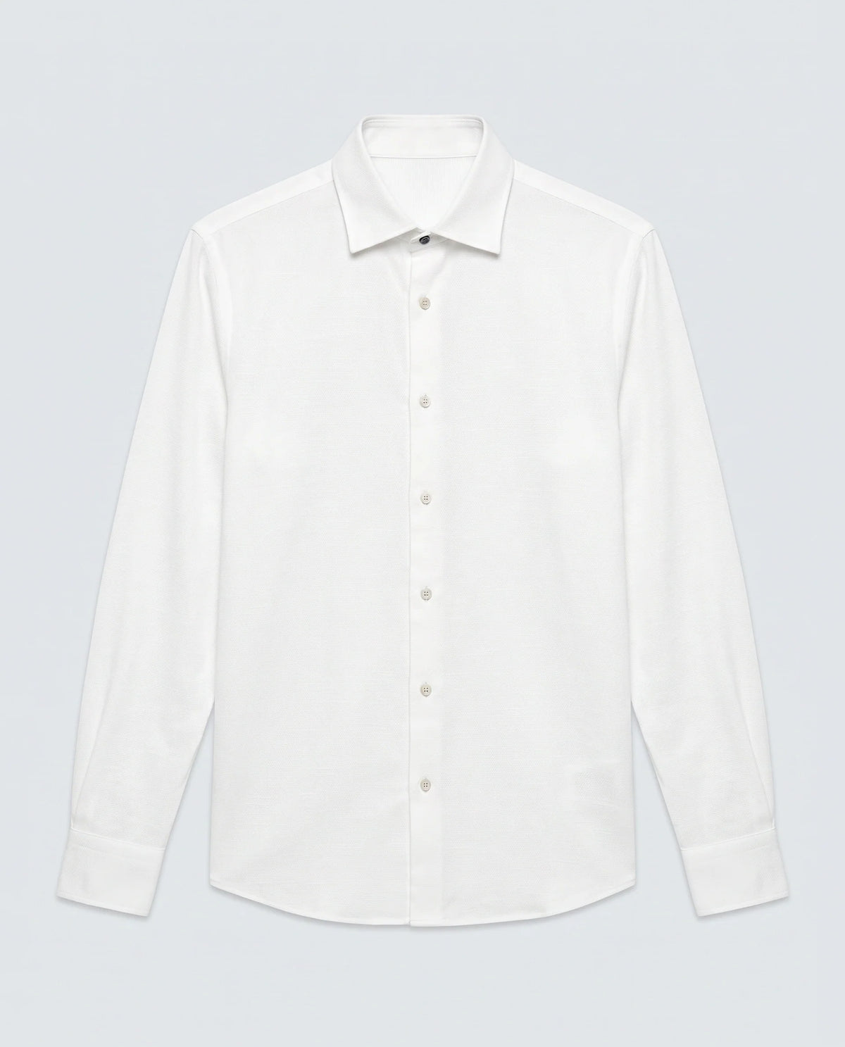 Rare Rabbit Men's Filo White Cotton Full Sleeve Spread Collar Regular Fit Plain Shirt
