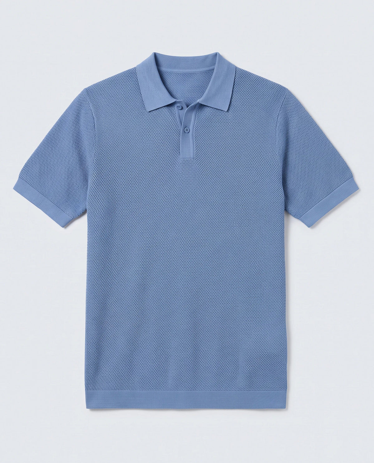 Rare Rabbit Men's Flako Fluorescent Blue Cotton Fabric Half Sleeve Spread Collar Regular Plain Polo