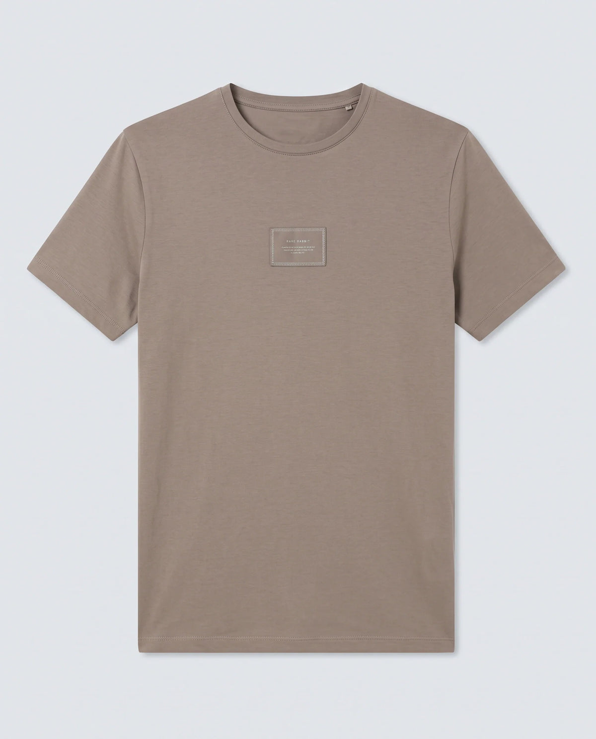 Rare Rabbit Men's Frea Beige Cotton Blend Fabric Half Sleeve Crew Neck Regular Fit Plain T-Shirt