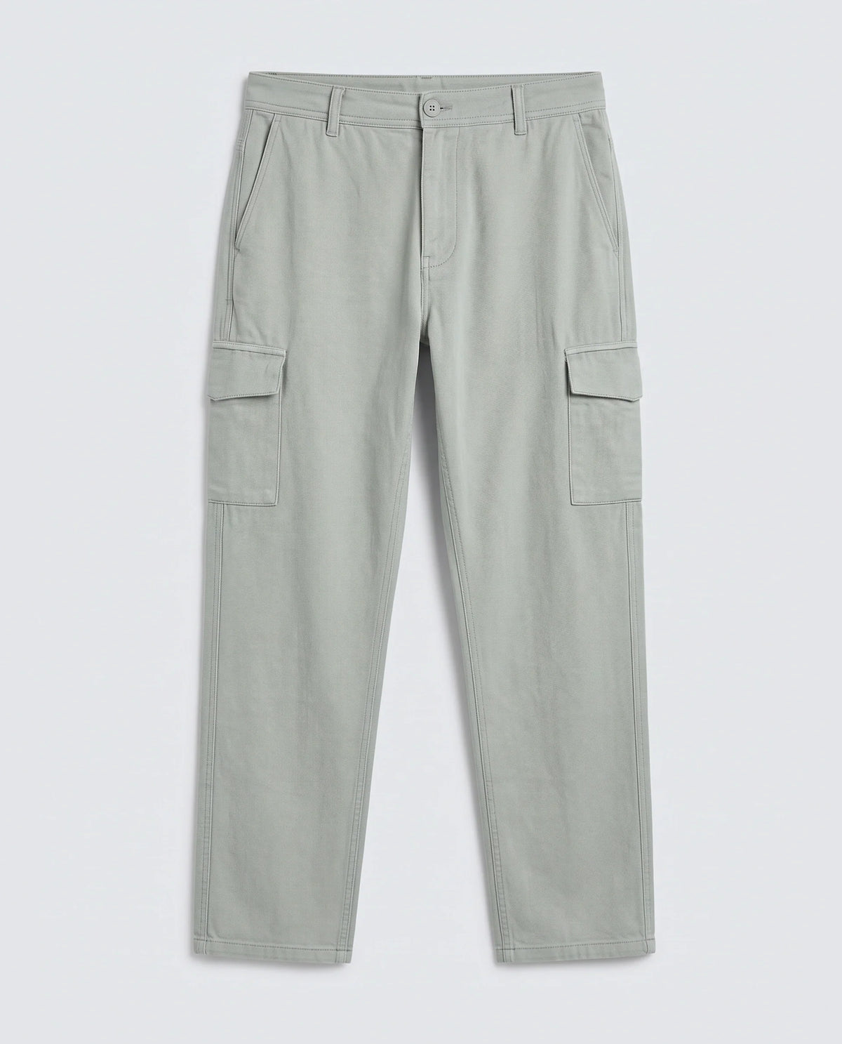 Rare Rabbit Men's Haxlr-B Dusky Green Cotton Blend Fabric Regular Fit Plain Cargo Trouser