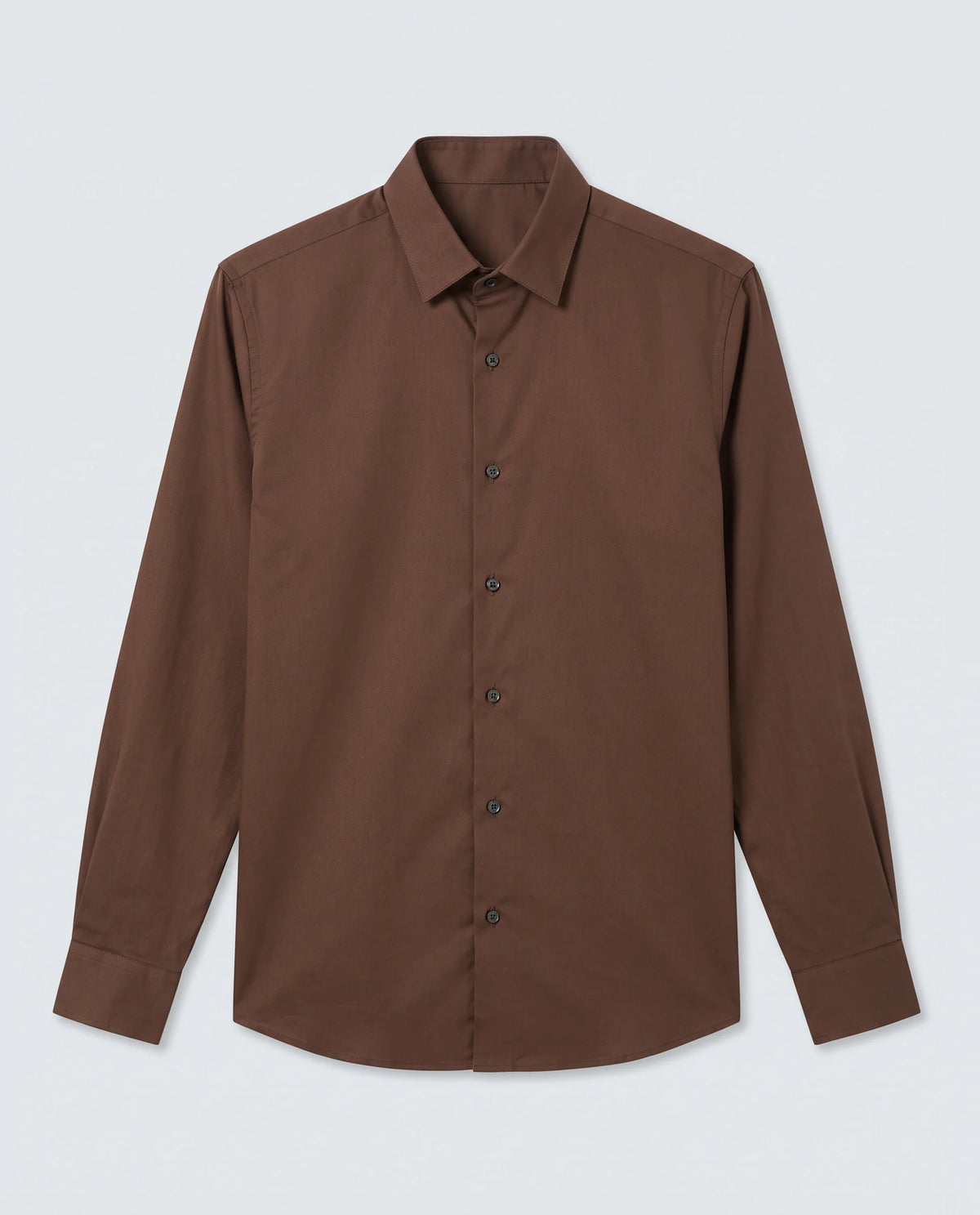Rare Rabbit Men's Holla-Ss26 Brown Cotton Blend Fabric Full Sleeve Spread Collar Regular Fit Plain Shirt