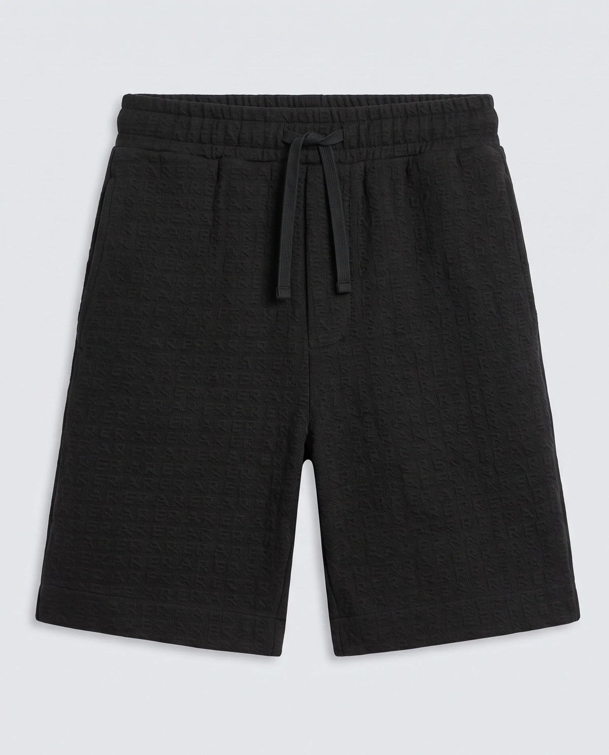 Rare Rabbit Men's Jas-2-Sh Black Cotton Blend Fabric Oversize Fit Jacquard Shorts