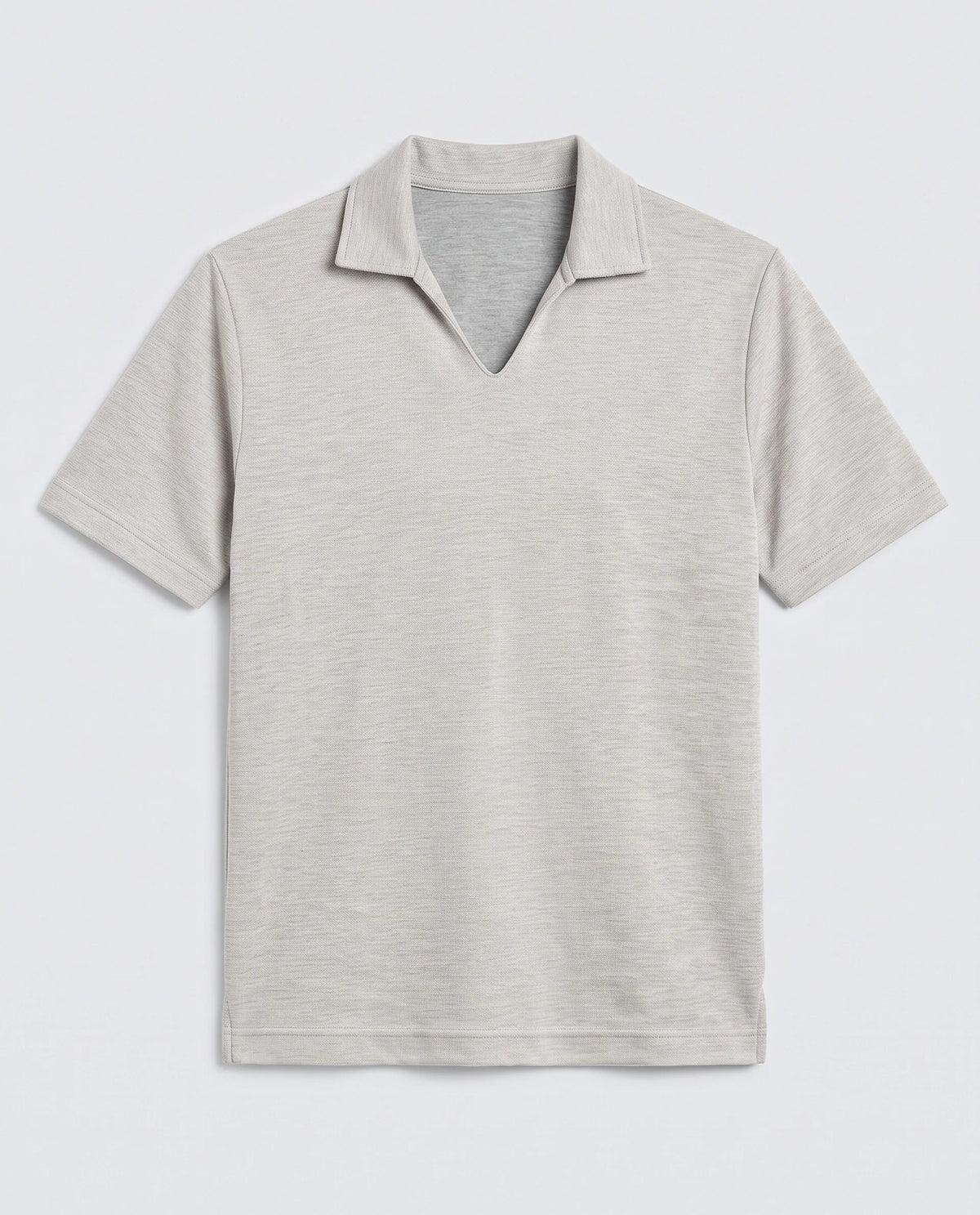 Rare Rabbit Men's Jawal-S26 Light Beige Cotton Blend Fabric Half Sleeve Jonny Collar Regular Fit Plain Polo