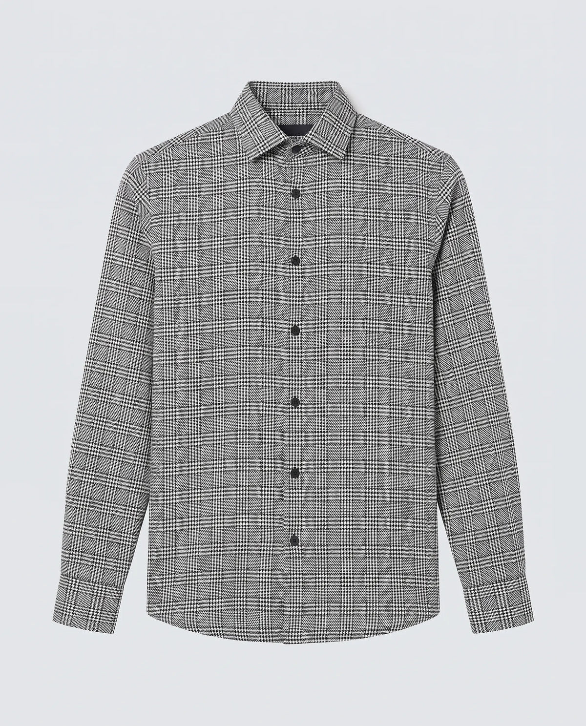 Rare Rabbit Men's Kate Black Cotton Fabric Full Sleeve Spread Collar Regular Checked Shirt