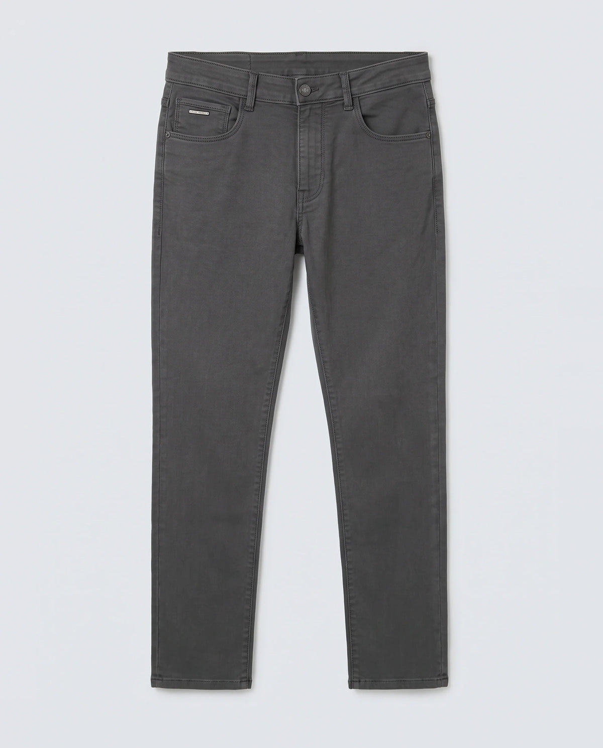 Rare Rabbit Men's Korv 26 Grey Cotton Blend Fabric Shank And Zipper Hawk Slim Plain Jeans