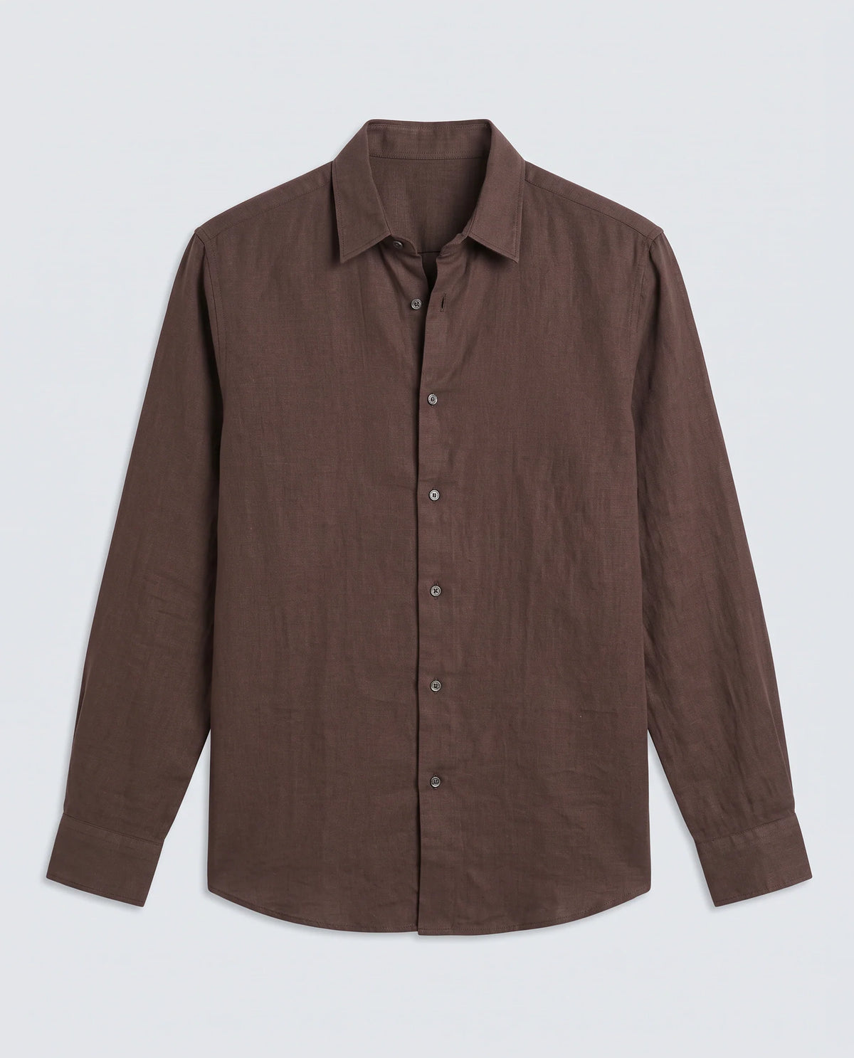 Rare Rabbit Men's Layerr-Ls Brown Cotton Fabric Full Sleeve Spread Collar Regular Fit Plain Shirt