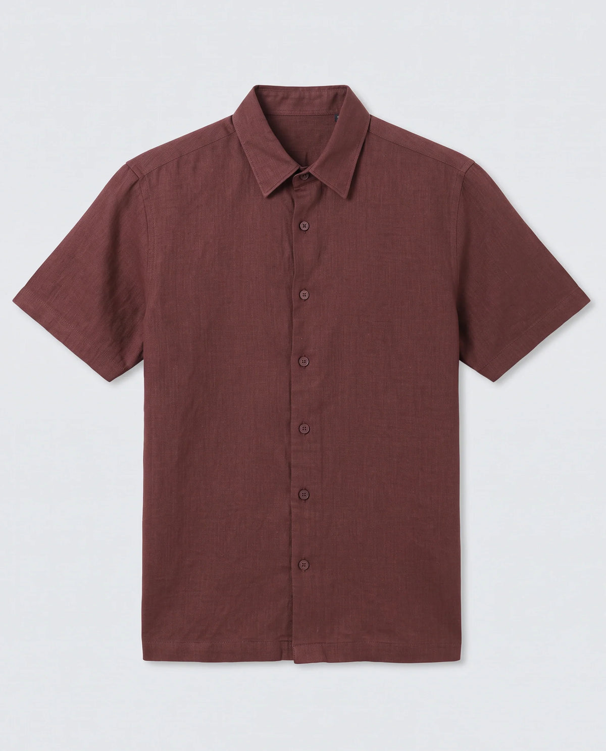Rare Rabbit Men's Layerr Ss Dark Brown Cotton Blend Plain regular Fit Full Sleeve Collared Shirt