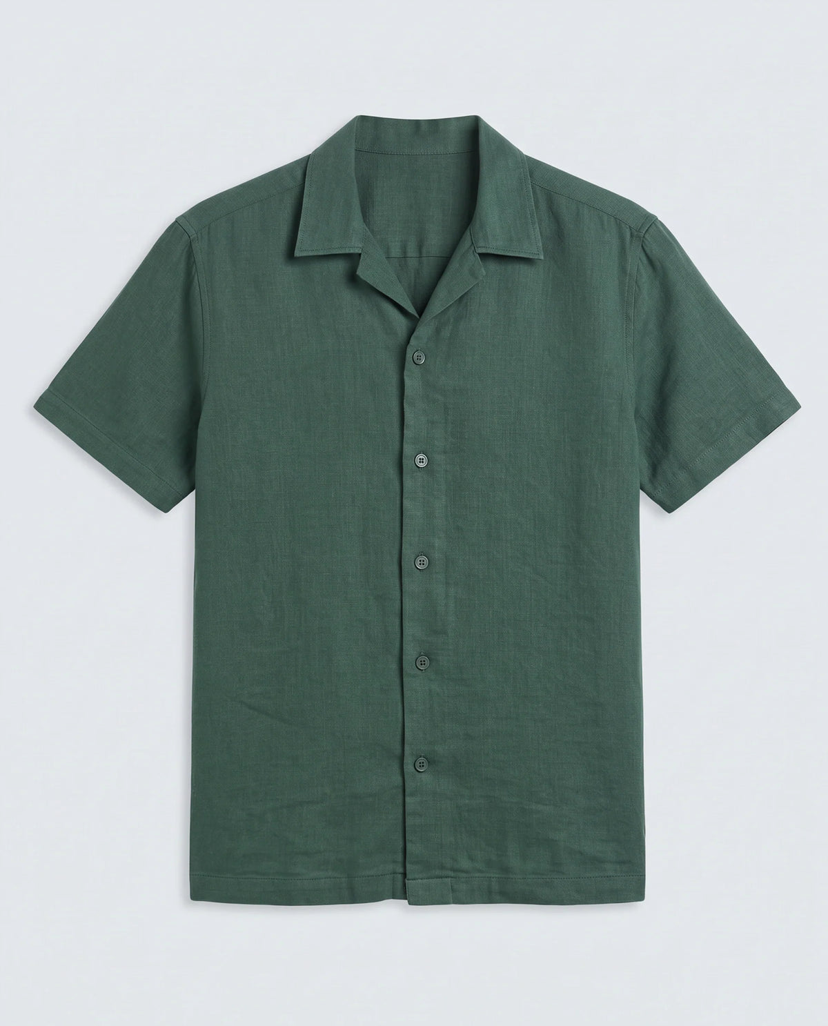 Rare Rabbit Men's Layerr Ss Green Cotton Blend Plain Boxy Fit Full Sleeve Collared Shirt