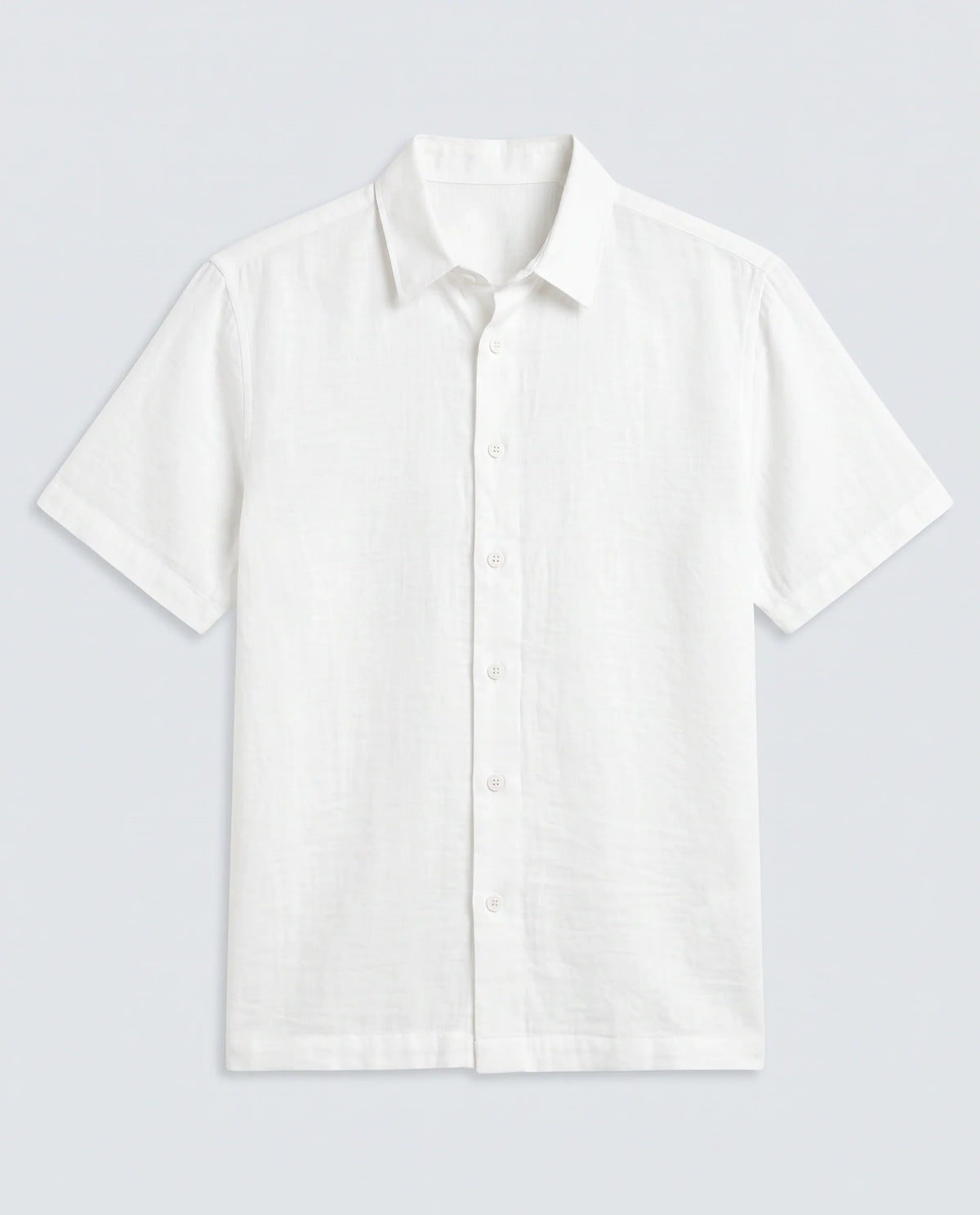 Rare Rabbit Men's Layerr Ss White Cotton Blend Plain Boxy Fit Full Sleeve Collared Shirt