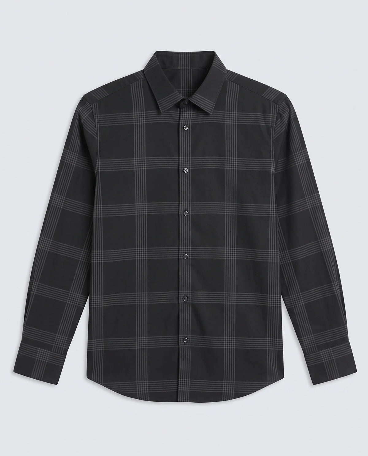 Rare Rabbit Men's Mestor -26 Black Cotton Fabric Full Sleeve Spread Collar Regular Fit Checked Shirt