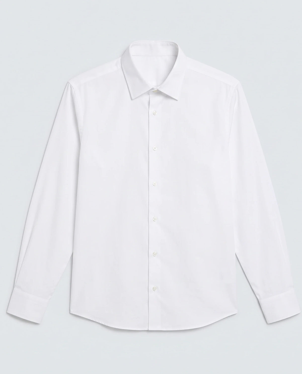Rare Rabbit Men's Neutron-Ss26 White Cotton Blend Full Sleeve Spread Collar Regular Fit Plain Shirt