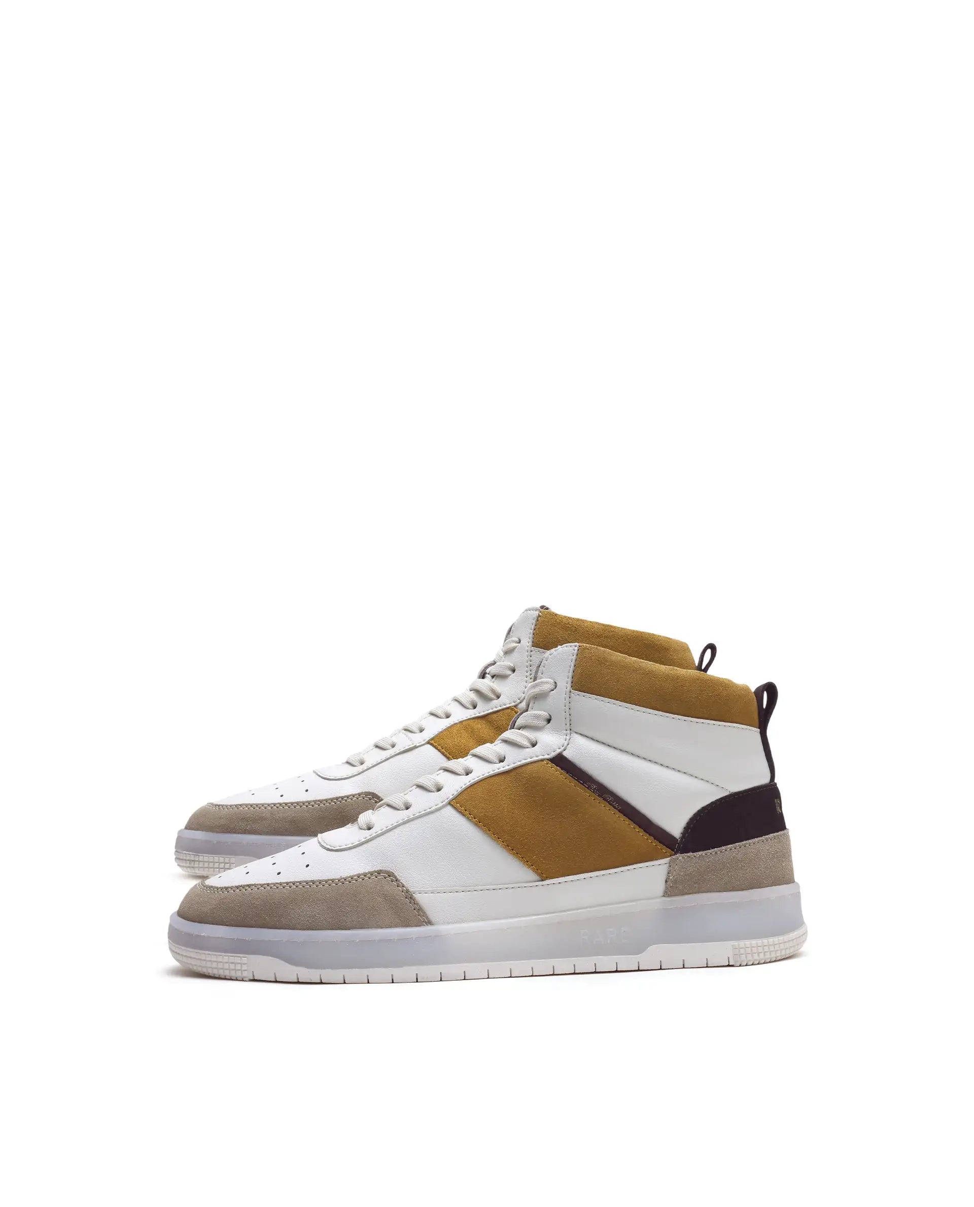 Rare Rabbit Men's Ignite Mustard Micro Fiber Leather Sneaker