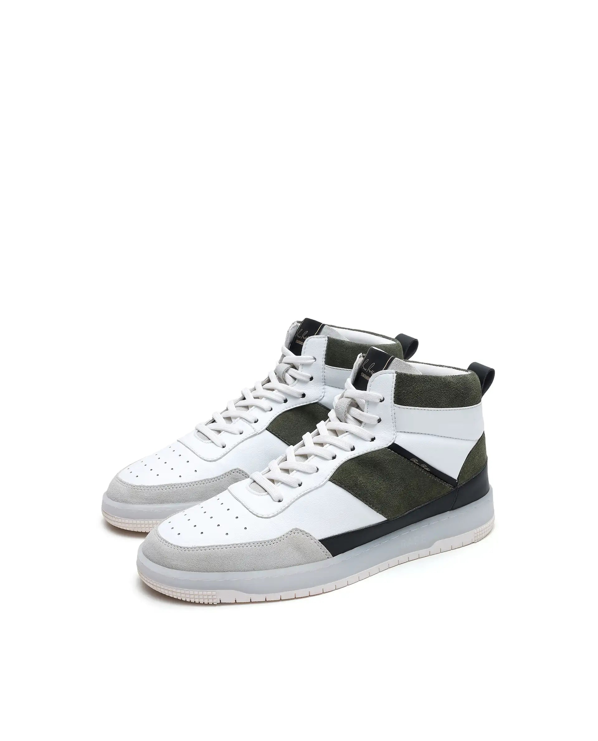 Rare Rabbit Men's Ignite Olive Micro Fiber Leather Sneaker