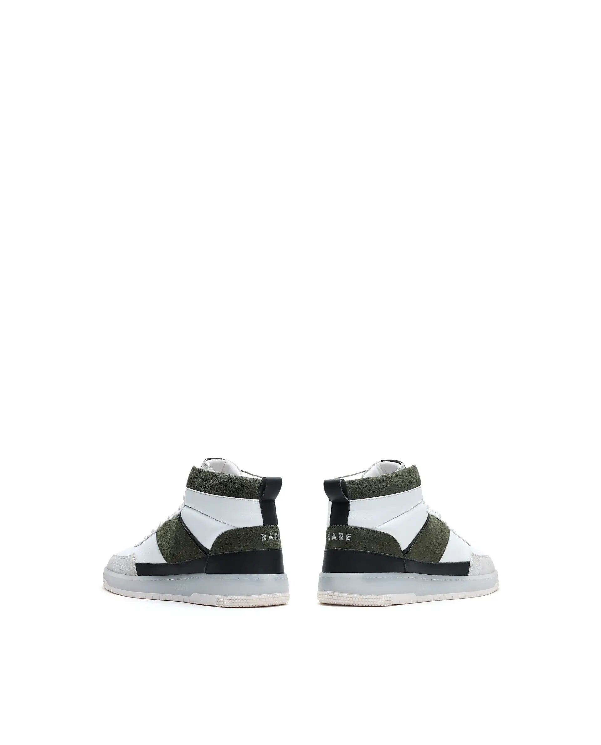 Rare Rabbit Men's Ignite Olive Micro Fiber Leather Sneaker