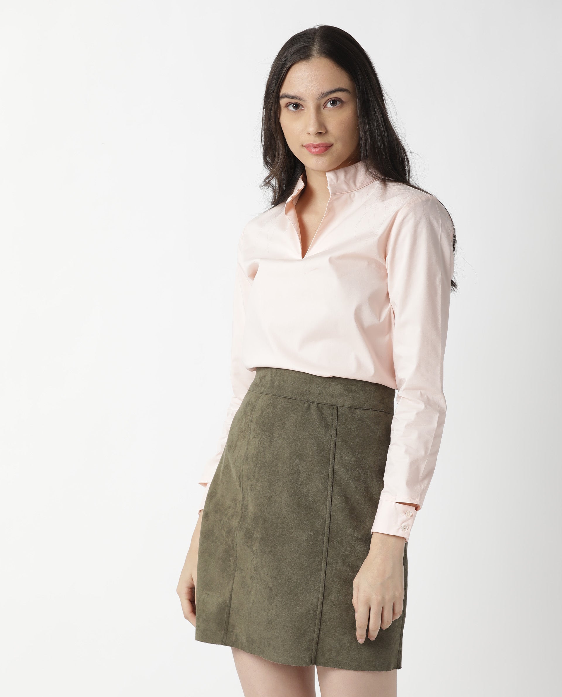 Rareism Women Float Pink Top Full Sleeves Solid