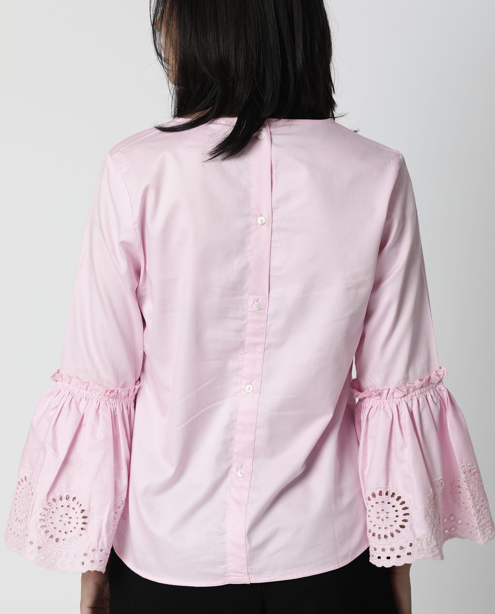 Rareism Women Lord Pink Top Full Sleeves Solid