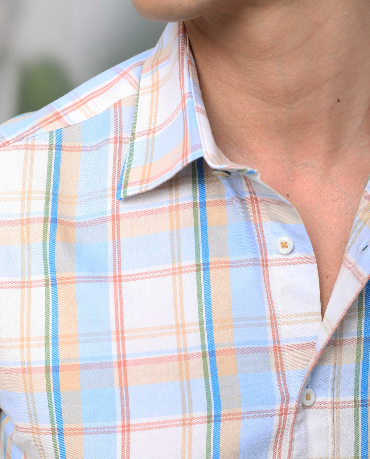 Rare Rabbit Men's Campo Blue Shirt Cotton Fabric Full Sleeves Slim Fit