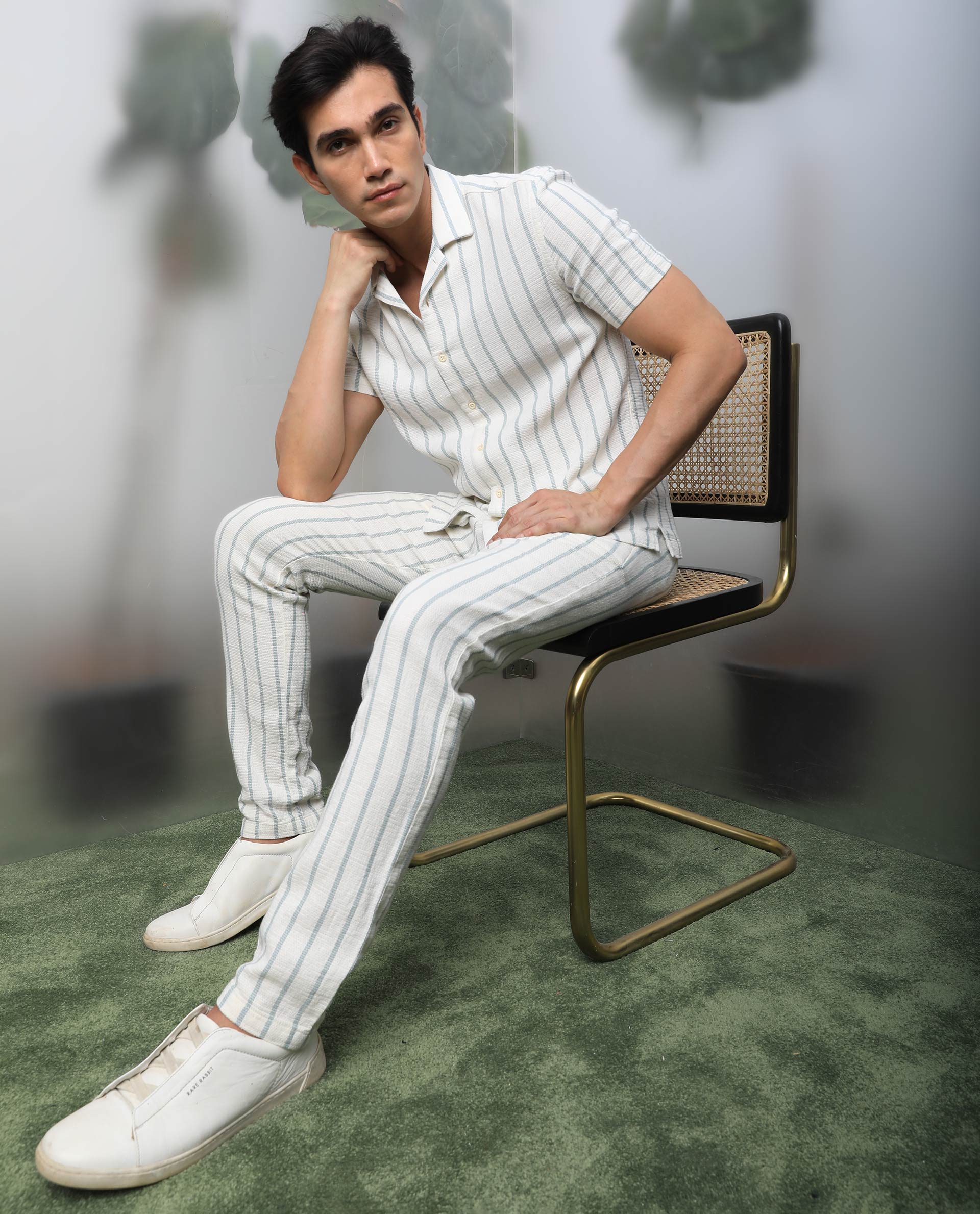 Striped off white shirt Clearance